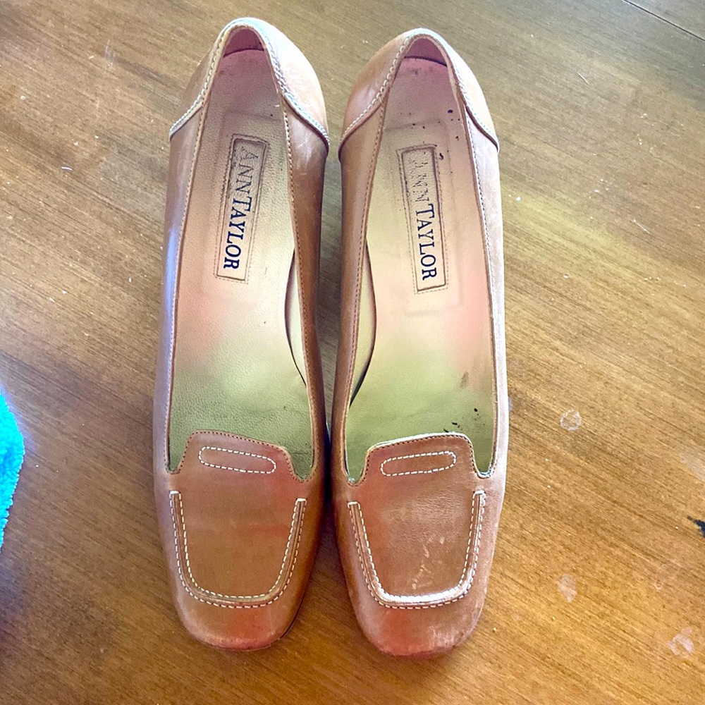 Ann Taylor leather heels. Brown. Size 8
